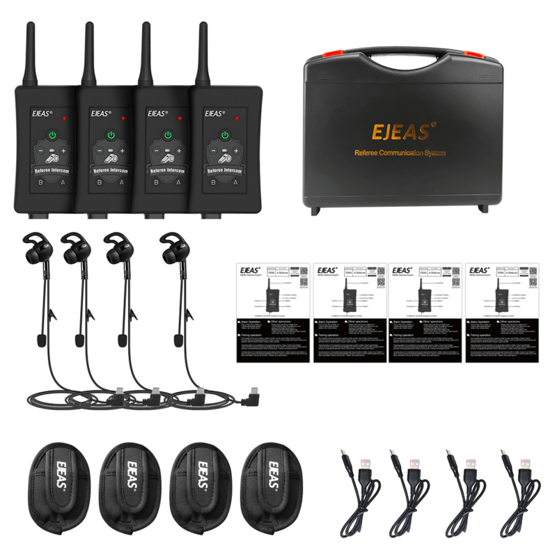 EJEAS 4PCS FBIM Árbitro Intercomunicador