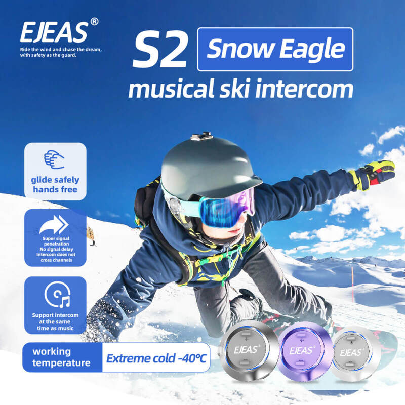 Système de communication en maille d'interphone pour casque de ski EJEAS S2