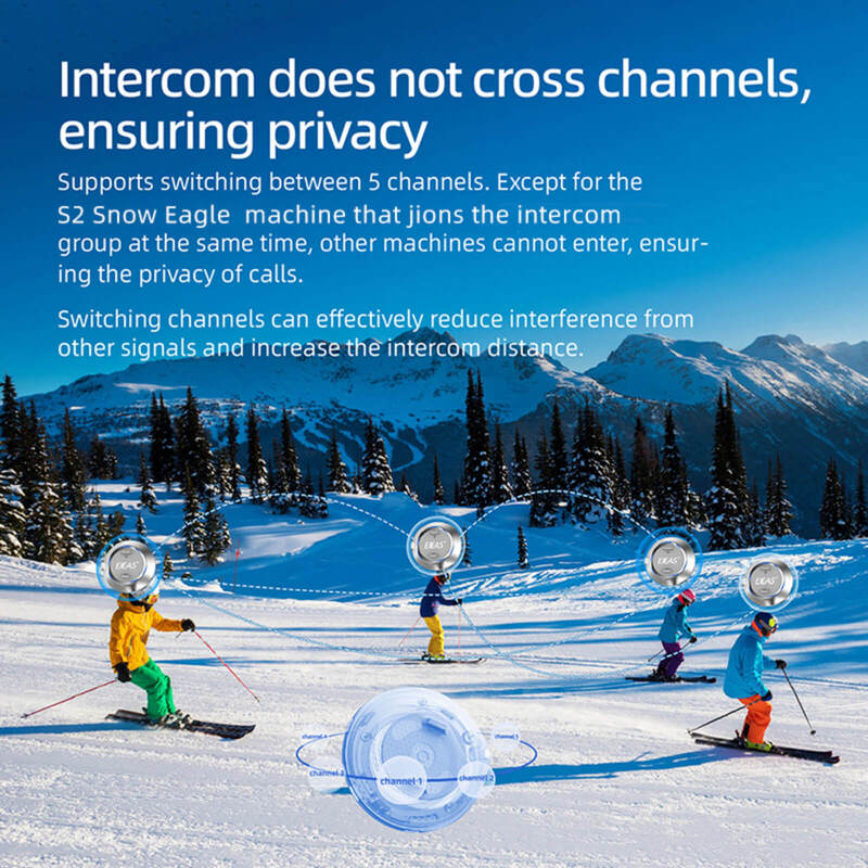 Système de communication en maille d'interphone pour casque de ski EJEAS S2