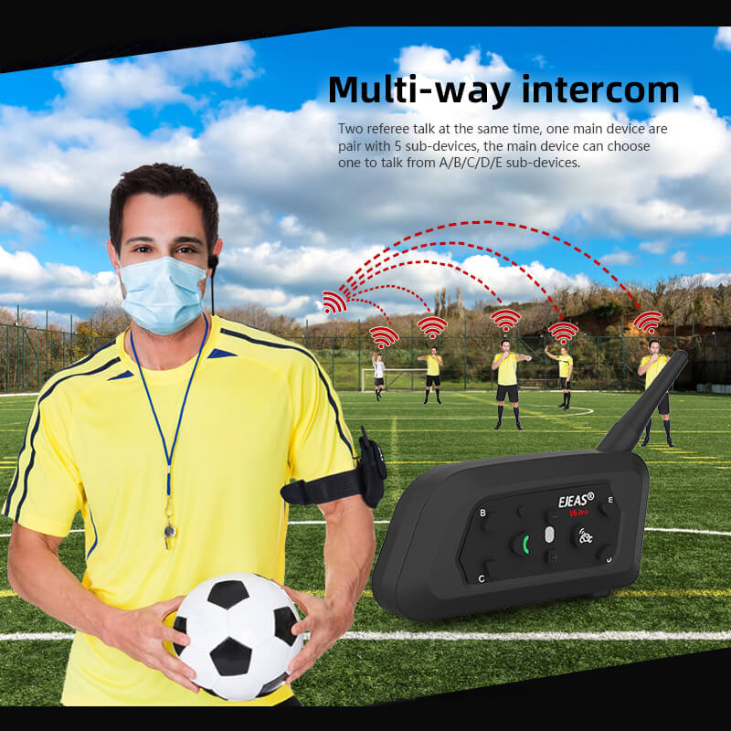 Interfono Bluetooth per arbitro EJEAS V6C con fascia da braccio