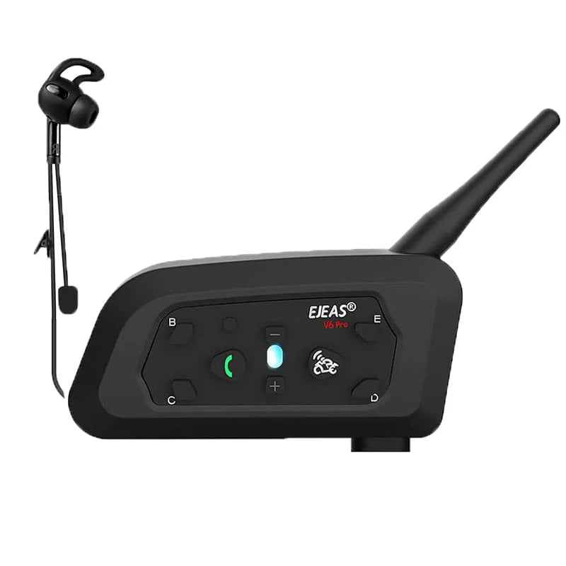 Intercomunicador Bluetooth para árbitro EJEAS V6C com braçadeira