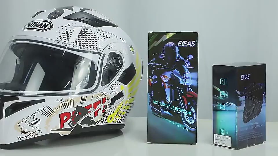 EJEAS V6 PRO 2er-Pack Bluetooth Intercom