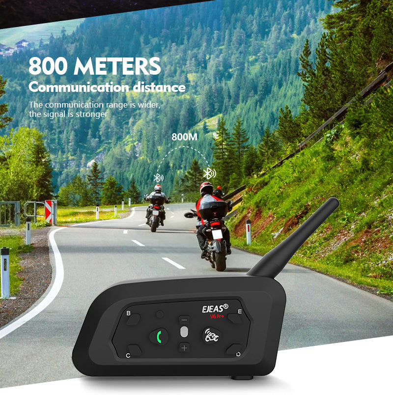 Intercomunicador Bluetooth para árbitro EJEAS V6C com braçadeira