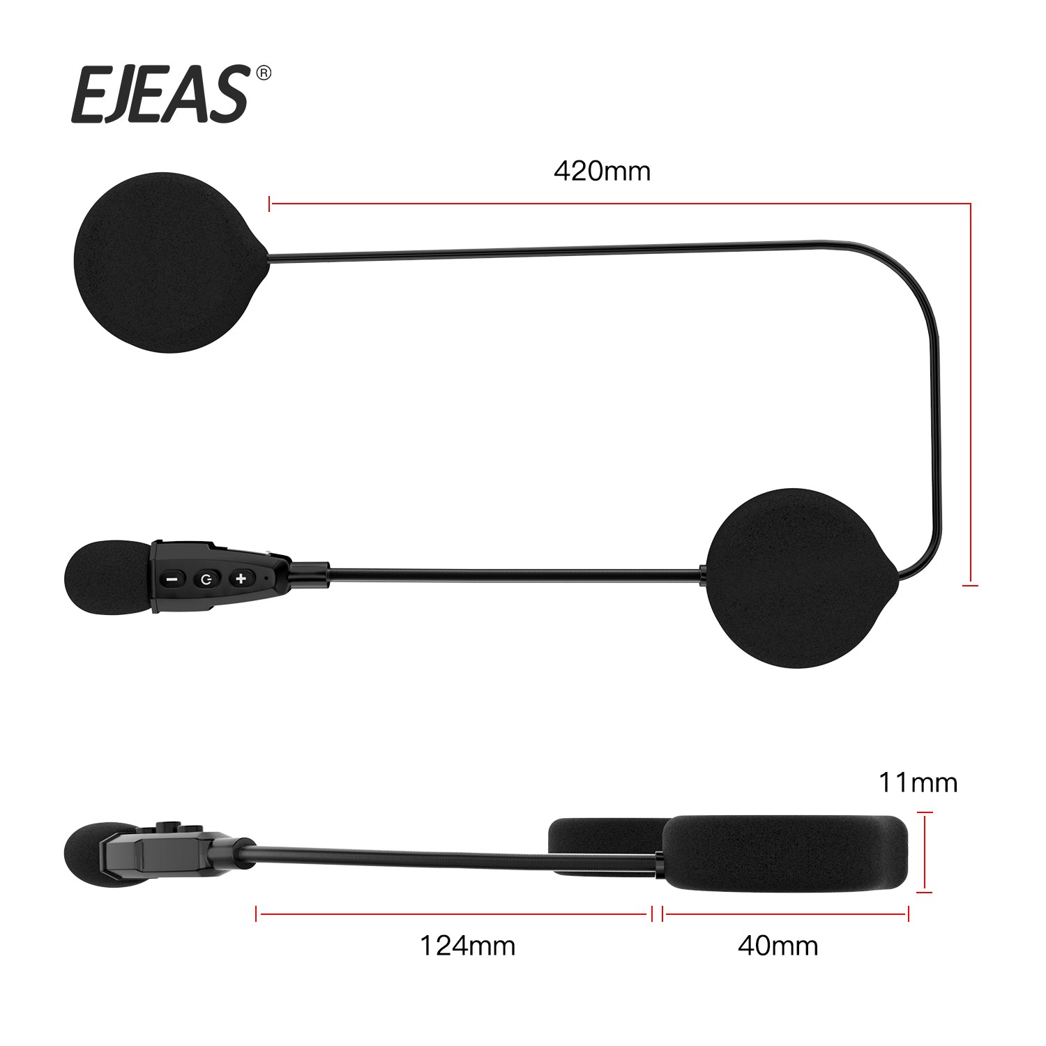 EJEAS E1+ Helm-Bluetooth-Headset