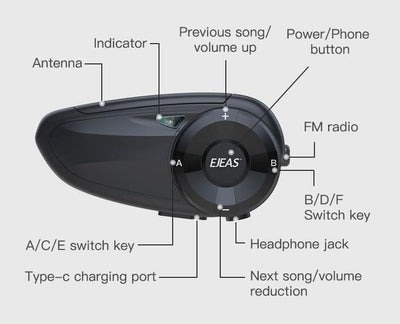 2022 new Motorcycle Helmet Bluetooth Intercom