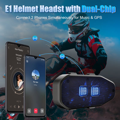 Novamente E1 Motorcycle Bluetooth Helmet Headset 5.3