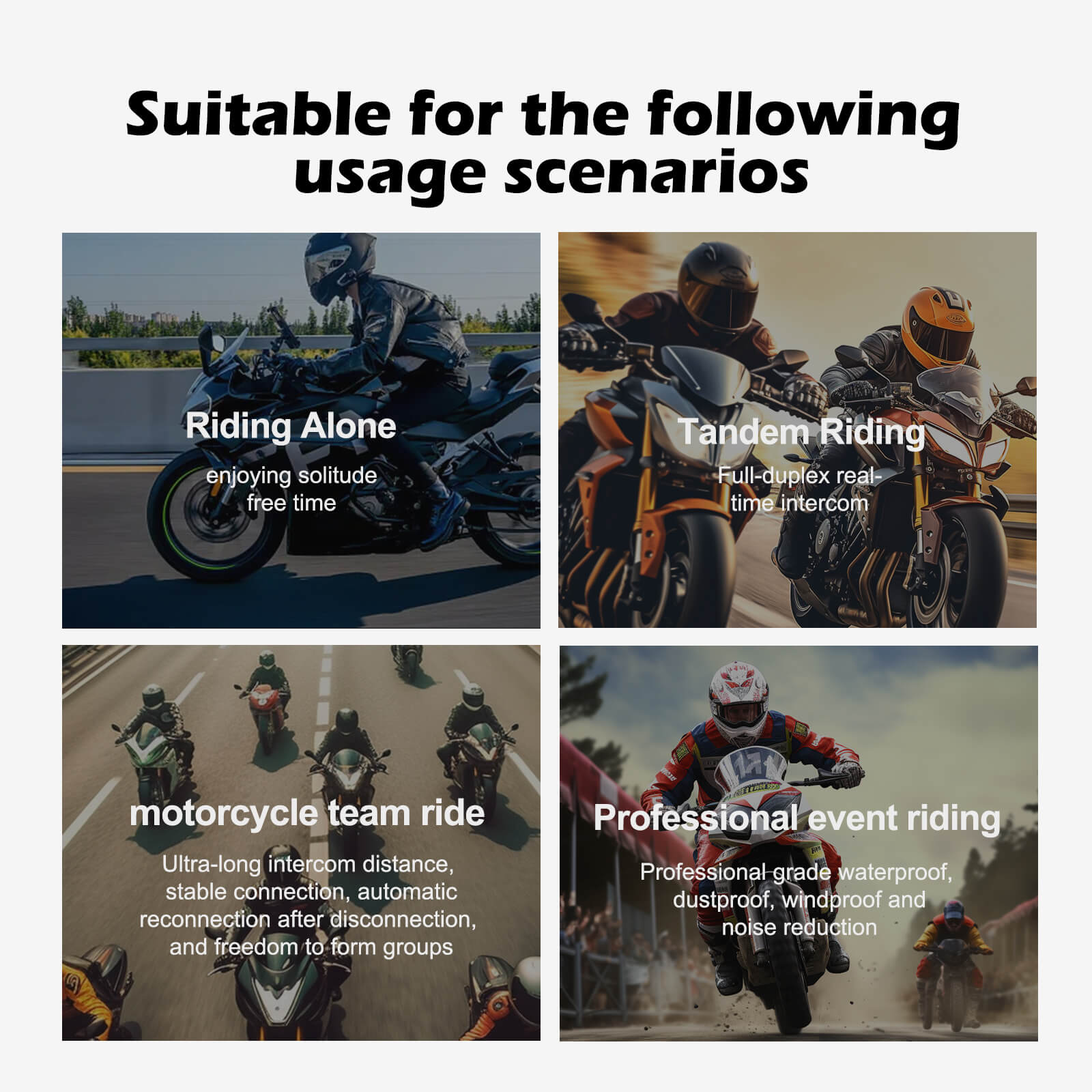 EJEAS K1, K1PRO, K1PRO _ 2-en-1 motocicleta intercomunicador de malla auriculares y casco grabadora