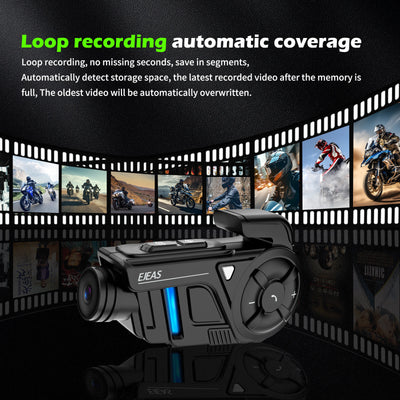 EJEAS K1, K1PRO, K1PRO+_2-IN-1 cuffia interfono mesh per moto e registratore per casco