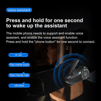 EJEAS Q7 Motorcycle Helmet Bluetooth Intercom Headset