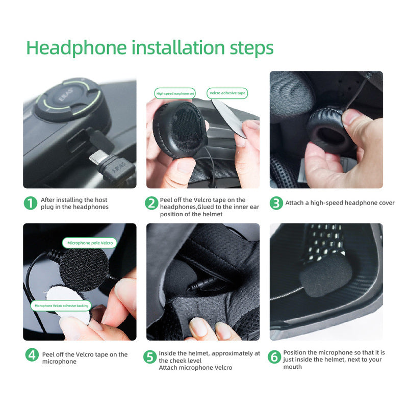 EJEAS Q8 casque de moto casque d'interphone en maille