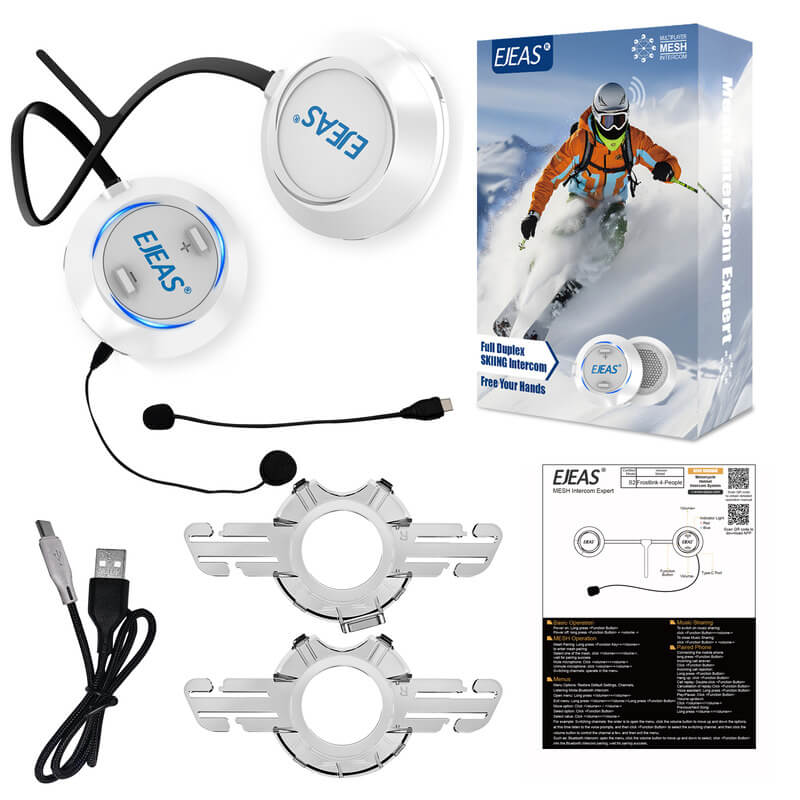 EJEAS S2 Ski Helmet Intercom Mesh Communication System