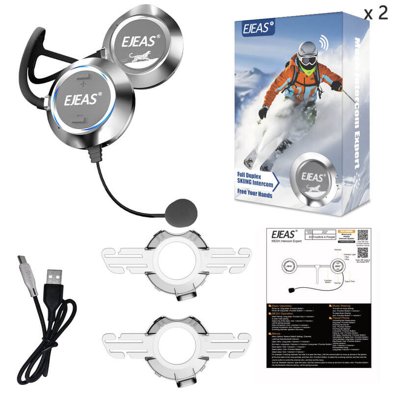 EJEAS S2 Snow Leopard Ski Helmet Music Mesh Intercom