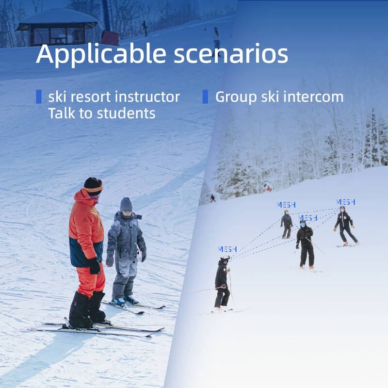 Sistema di comunicazione Mesh interfono per casco da sci EJEAS S2