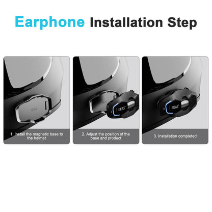 EJEAS X10 Phantom - New MESH 5G Motorcycle Helmet Bluetooth Intercom System