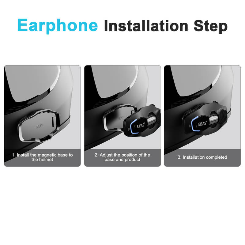 EJEAS X10 Phantom - New MESH 5G Motorcycle Helmet Bluetooth Intercom System
