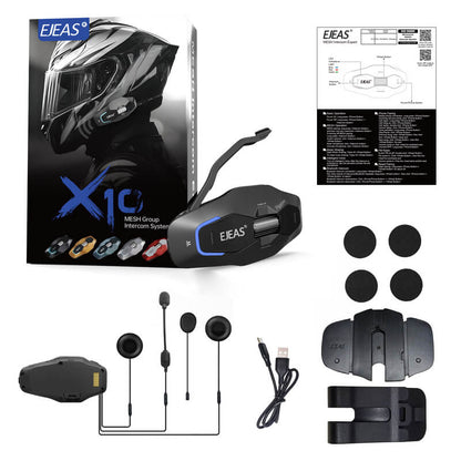 EJEAS X10 Plus New MESH+5G Motorcycle Helmet Intercom System