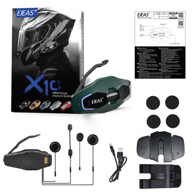 EJEAS X10 Plus New MESH+5G Motorcycle Helmet Intercom System