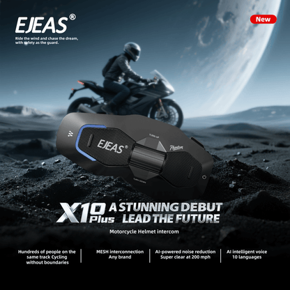 EJEAS X10 Plus New MESH+5G Motorcycle Helmet Intercom System