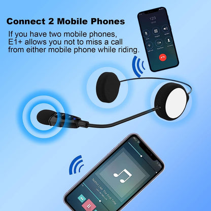 EJEAS E1+ Helm-Bluetooth-Headset