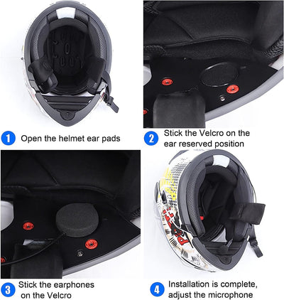 Fone de ouvido Bluetooth para capacete EJEAS E1+