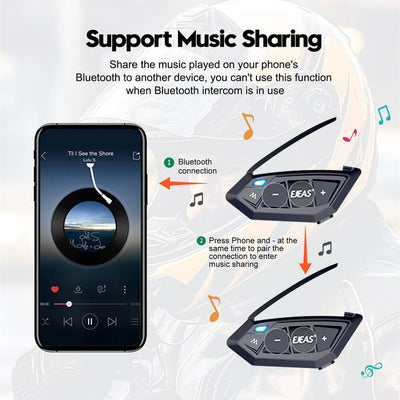 EJEAS MS20 Motorcycle Helmet Mesh Intercom