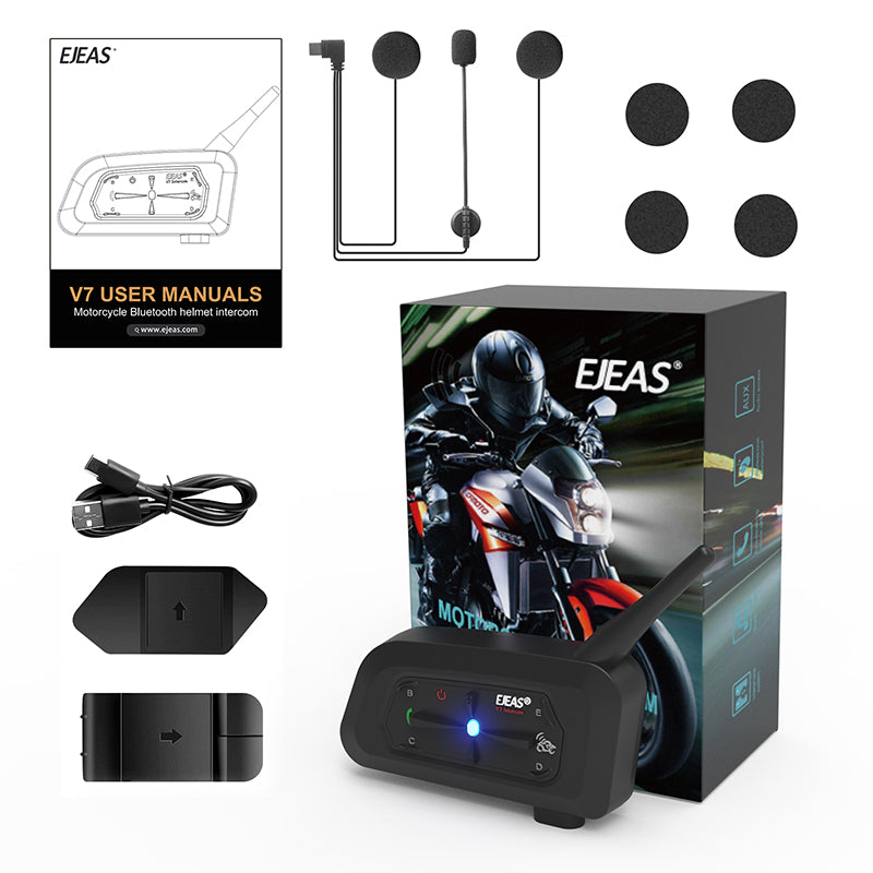 EJEAS V7 Motorcycle Helmet Bluetooth Intercom