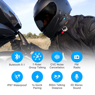 EJEAS Q7 Bluetooth Intercom with Remote Control