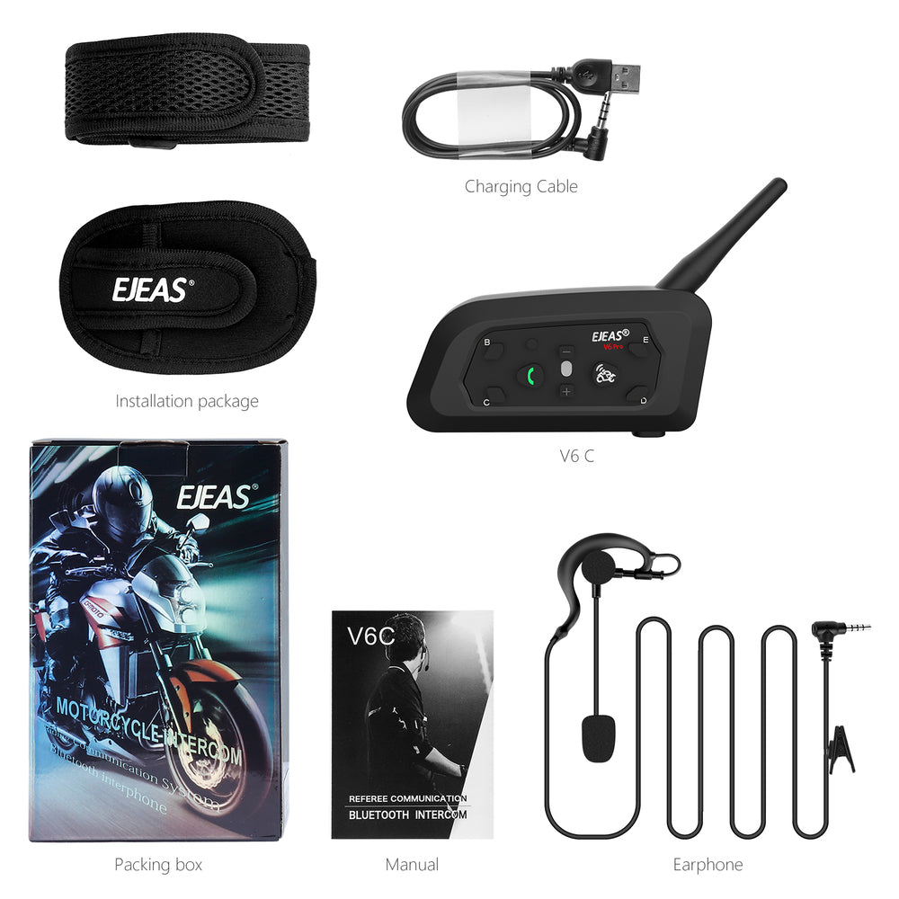 EJEAS V6C Referee Bluetooth Intercom with Armband