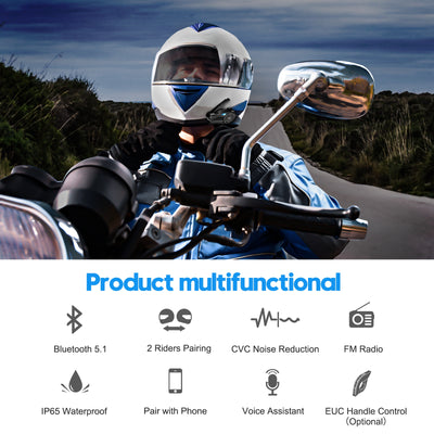 Intercomunicador Bluetooth para motocicleta EJEAS Q2