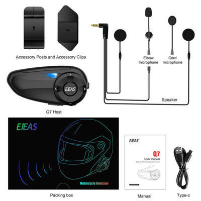 EJEAS Q7 Motorcycle Bluetooth Intercom