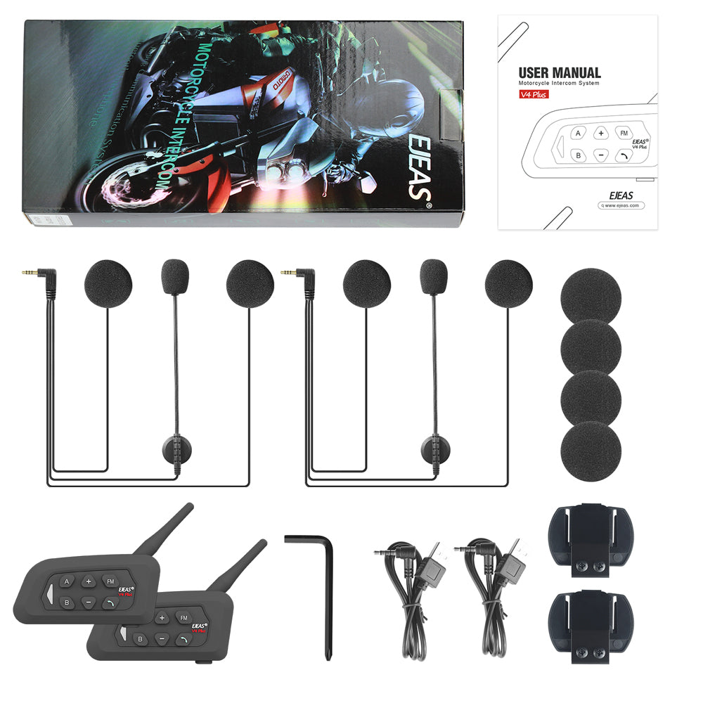 EJEAS V4 Plus Double Pack Intercom